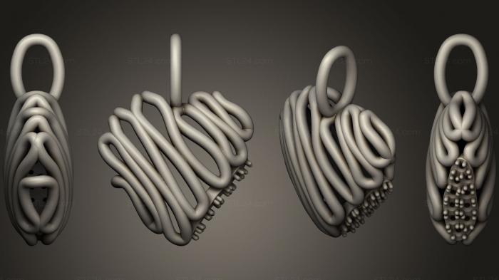 Ювелирные украшения (Проводное сердце, JVLR_1182) 3D модель для ЧПУ станка